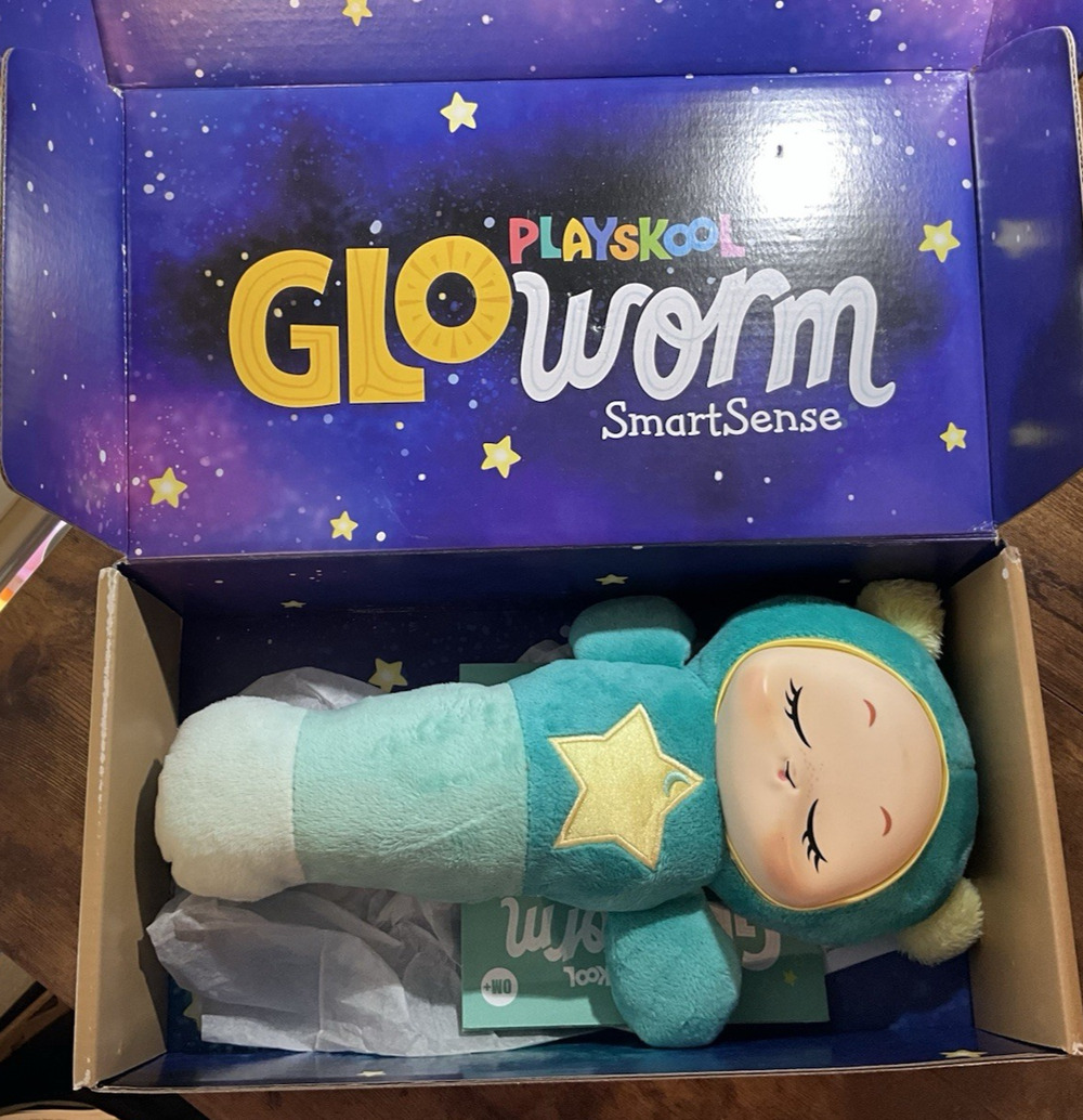 NEW Playskool GloWorm SmartSense Cry Sensor Lullaby Soothing plush baby Large 11
